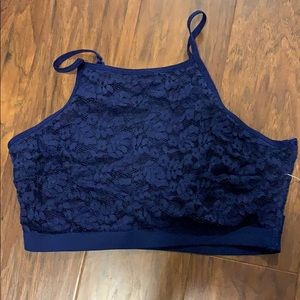 Women’s navy lace bralette